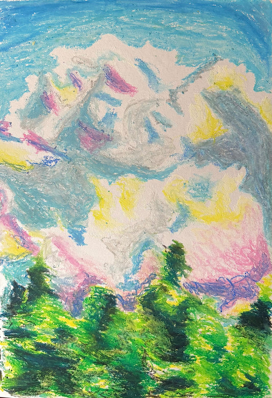 look up at the distant sky