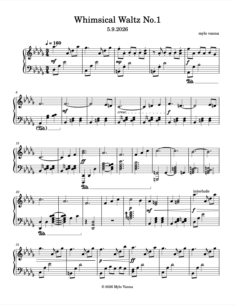 Whimsical Waltz No. 1 Sheet Music
