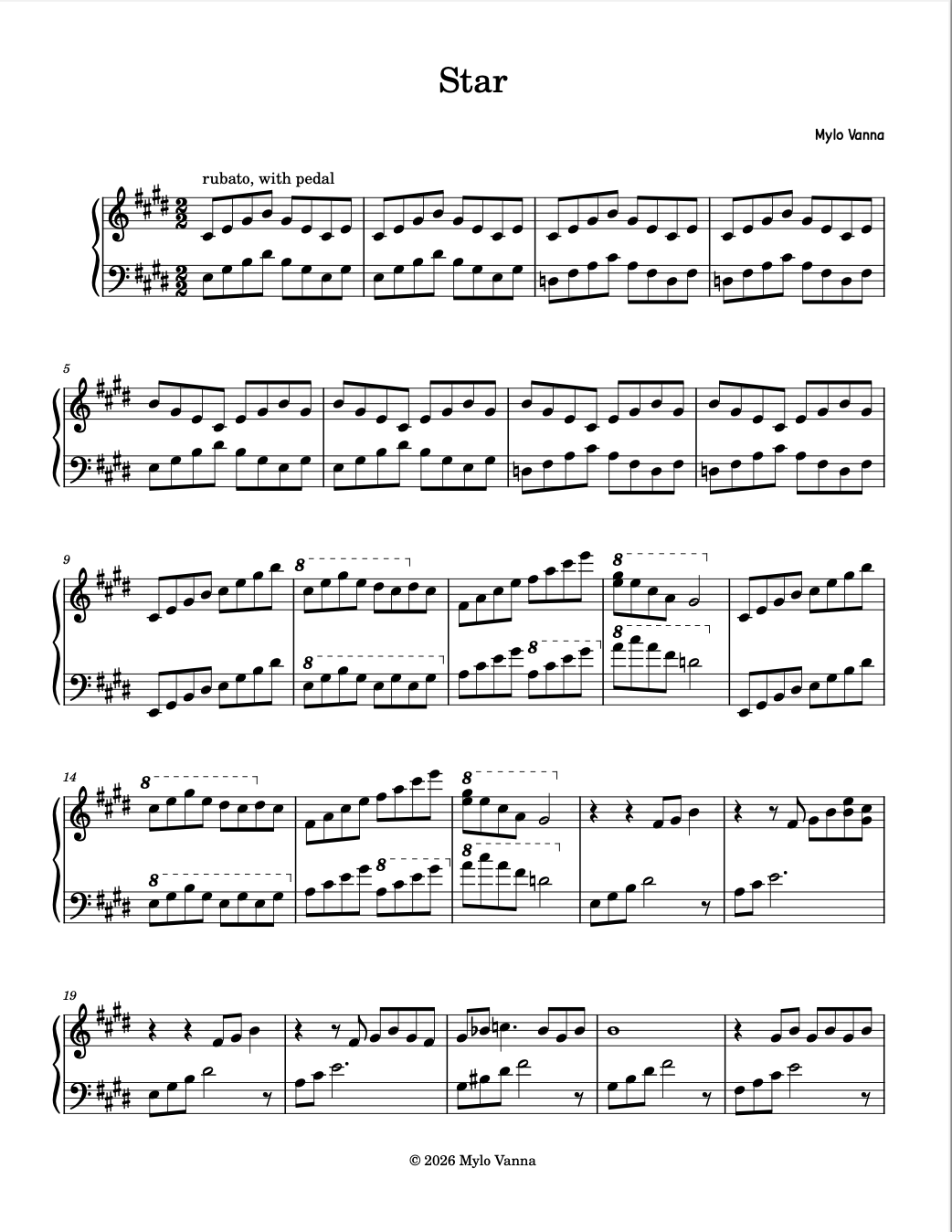 Star Sheet Music