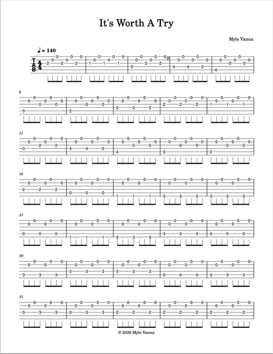 It's Worth A Try Sheet Music